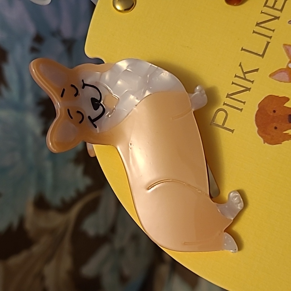 Corgi lovers dog hair claw clip